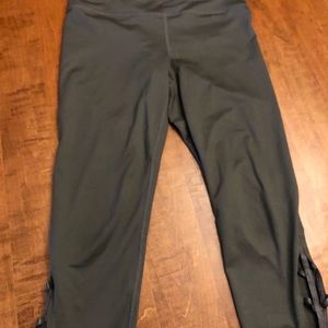 Pair gray workout leggings